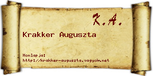 Krakker Auguszta névjegykártya